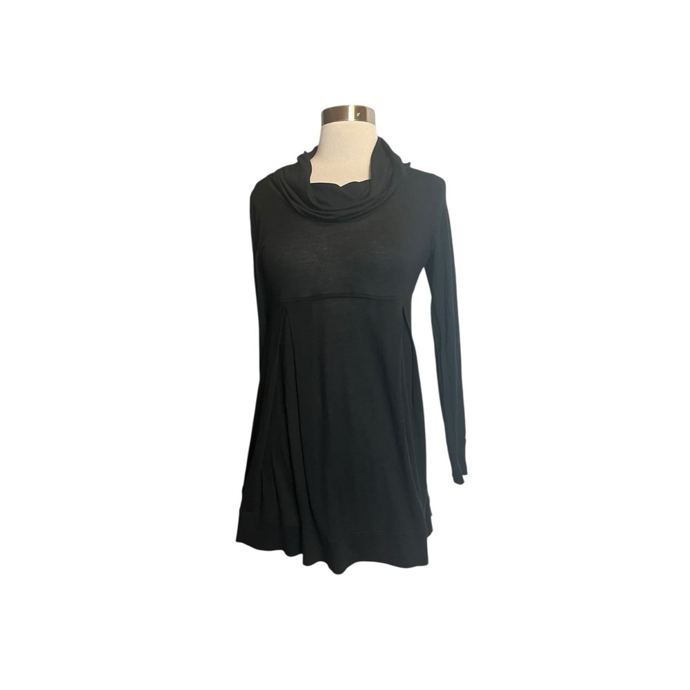 intimissimi top Size Medium Black Tunic Long Sleeve Cowl Neck